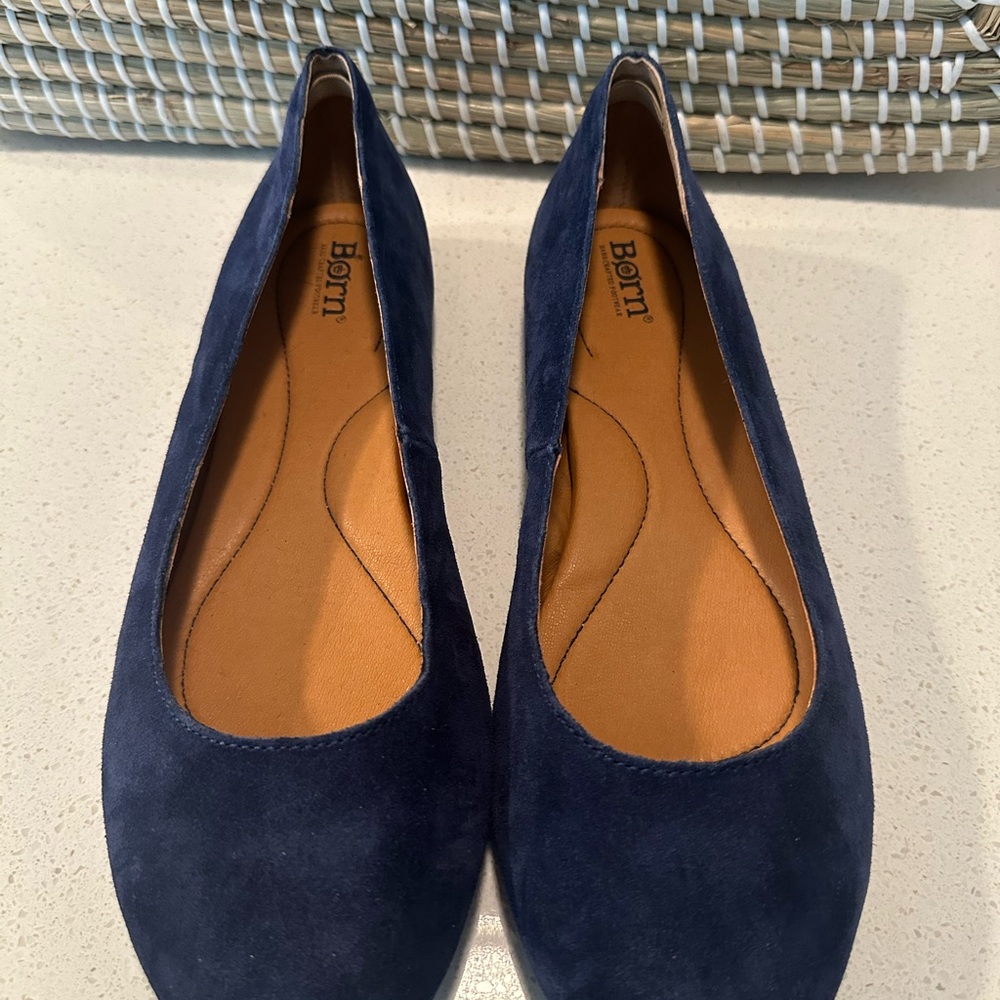 Born Women's Navy Suede Flats